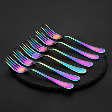 6 Forks Multi Colored Qareenay Manzil® branded